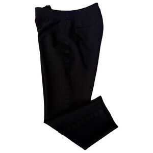 Kate Spade Black Crop Pants With Lace Trim On The Side Size 8